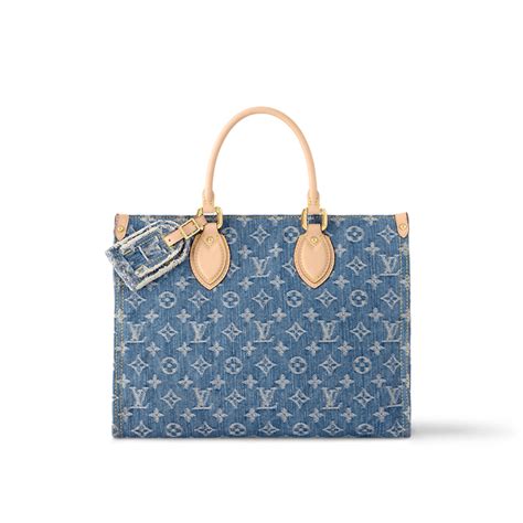 louis vuitton onthego mm denim|OnTheGo MM Other Monogram Canvas .